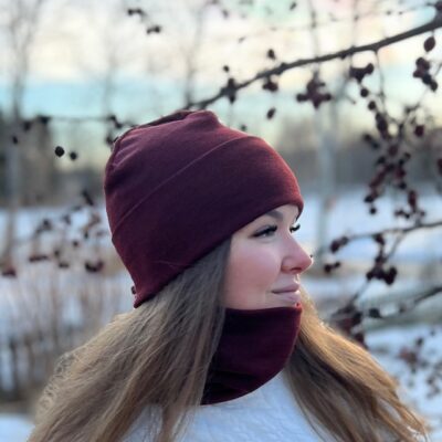 KANTO Merinovillapipo rubiininpunainen