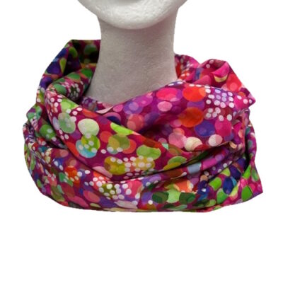 Kaulahuivi Pallonen pinkki