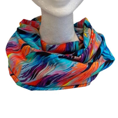 Kaulahuivi Aallot sininen