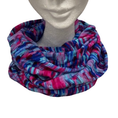 Kaulahuivi Siiri sinipinkki