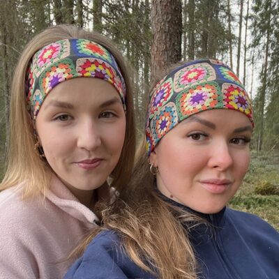 Trikoopanta Kuviollinen n.7cm leveä, eri värejä